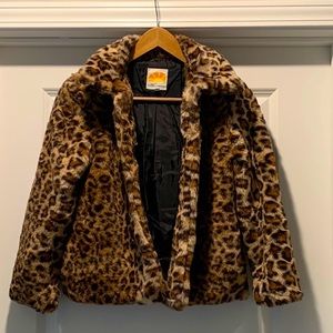 Faux fur jacket (girls size 12)